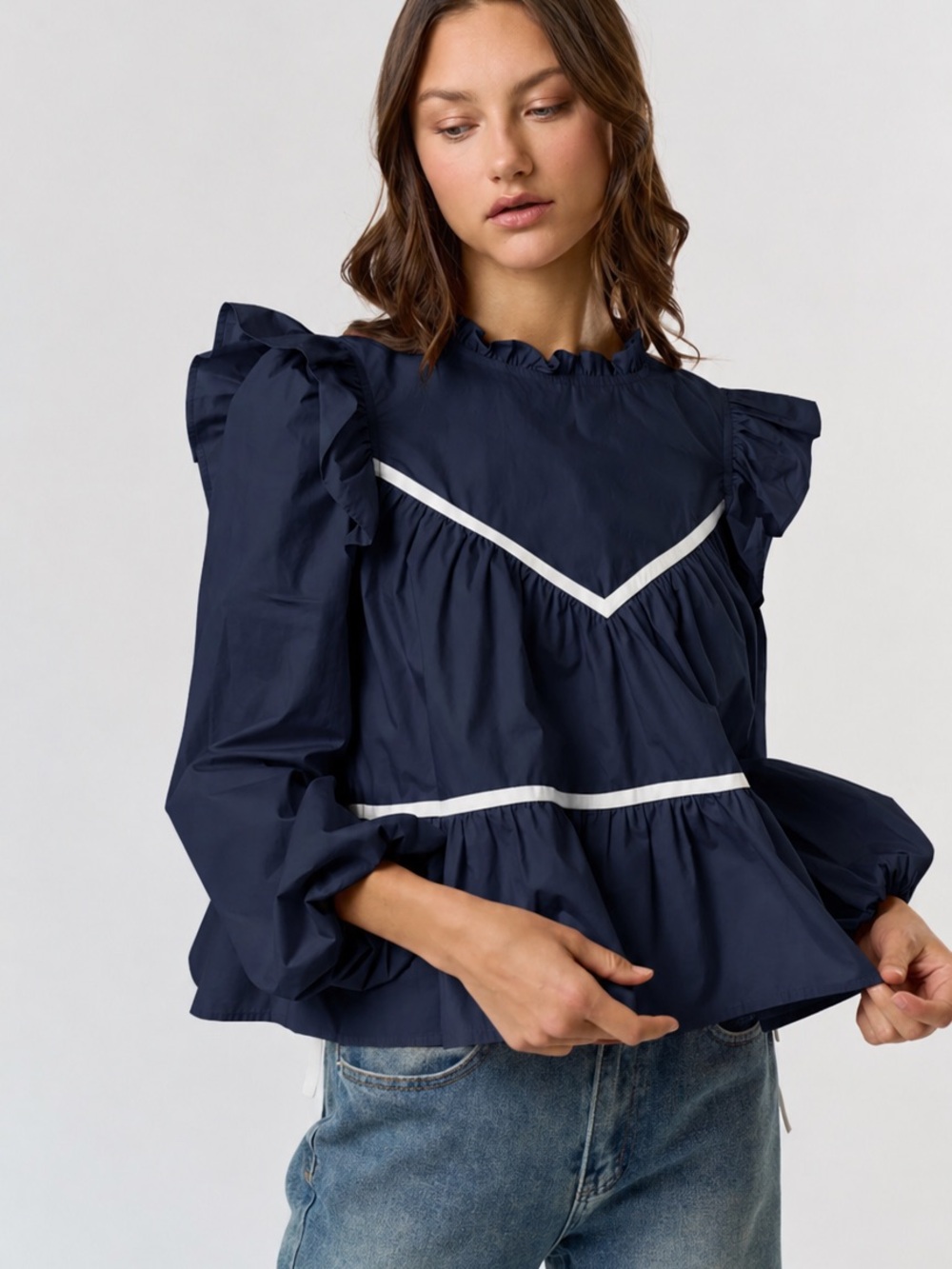 Navy blouse